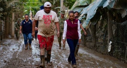 Claudia Sheinbaum visita las localidades más afectadas Veracruz por las inundaciones