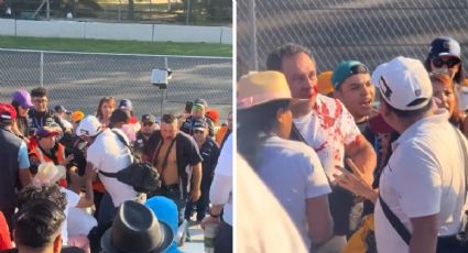 Dan la mala nota: aficionados se agarran a golpes en una de las gradas durante la clasificación del GP de México