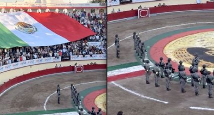 Retumba el grito “fuera Morena” durante una corrida en la plaza de toros de Irapuato tras rendir honores a la Bandera