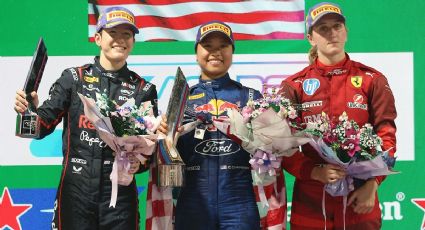 La francesa Doriane Pin gana la F1 Academy, que se corrió por primera vez en Las Vegas; se les regaló un ‘ramo de Legos’ a las ganadoras