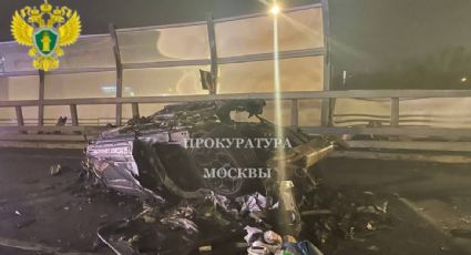 Se incendia Lamborghini en accidente en Moscú; reportan la muerte de empresario de criptomonedas