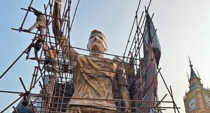La India alista estatua de 70 metros de Messi que develará el argentino; la de Maradona está en la misma calle