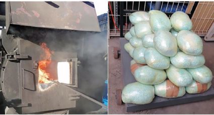 Incineran más de 2 millones de pastillas de fentanilo aseguradas en Baja California y Sonora