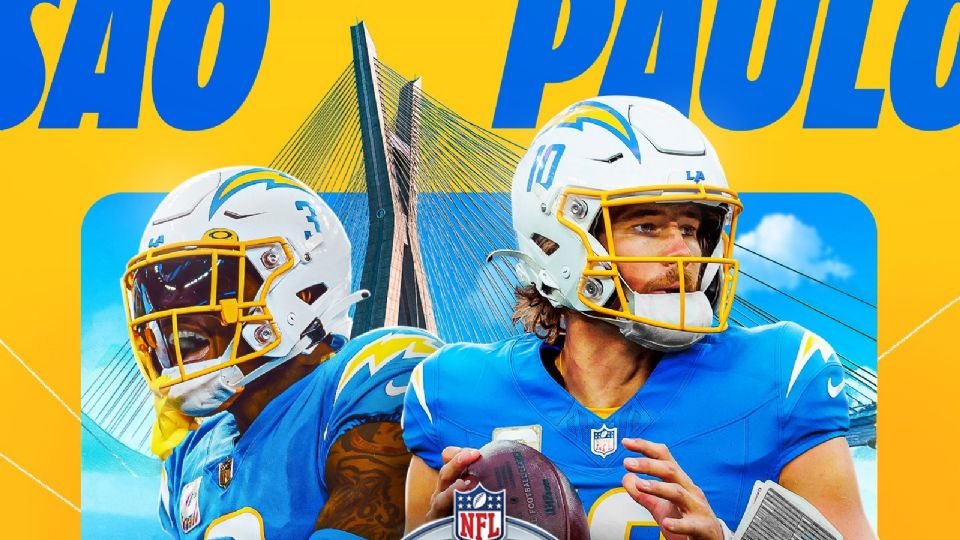 El cartel para presentar el partido de Chargers en Sao Paulo.