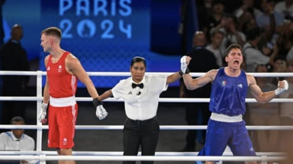 Marco Verde, boxeador mexicano medallista en París 2024.