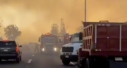 Se registra incendio en pastizal cerca del Parque Ecológico Lago de Texcoco