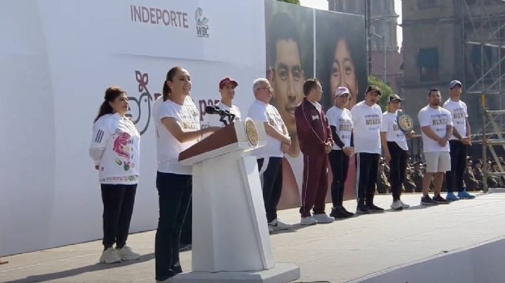 "El deporte nos hace más libres, sanos y felices", dice Sheinbaum durante la clase nacional de box