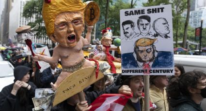 "El pueblo unido jamás será vencido": miles marchan en histórica protesta contra Trump