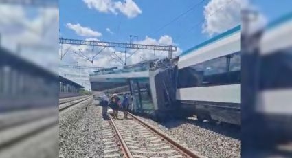 Se descarrila el Tren Maya en la estación de Izamal, Yucatán