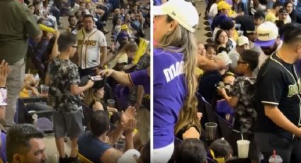 Un niño se encuentra un celular en el estadio de beisbol y lo devuelve: los aficionados arman ‘coperacha’ para recompensarlo