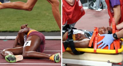 La ugandesa Peruth Chemutai sufre una terrible caída en el Mundial de Atletismo y sale en camilla; reportan que está fuera de peligro