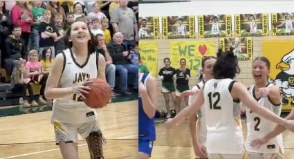 ¡Realiza su sueño! Estudiante que padece cáncer cumple su deseo y anota la primera canasta en partido de basquetbol colegial