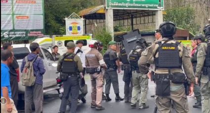 Sujeto irrumpe a balazos en escuela en Tailandia; toma como rehenes a profesores y alumnos