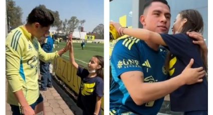Medicina para el alma: niña muestra mejoría de salud en su vista tras conocer a jugadores del América