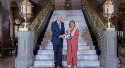 Clara Brugada se reúne con Gianni Infantino para revisar obras de cara al Mundial: “Estamos listos para recibir al mundo”
