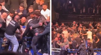 Pelea de box en Turquía termina en batalla campal: volaron sillas, aficionados invadieron el ring y hubo varios ensangrentados