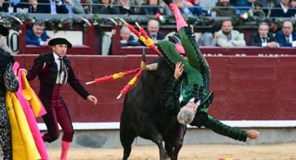 El banderillero Curro Javier sufre impactante cornada en la espalda y es 'lanzado al aire' dos veces por el toro