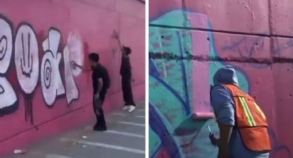 Tres jóvenes fueron arrestados por grafitear mural mundialista en Guadalajara; las autoridades determinaron reparación del daño