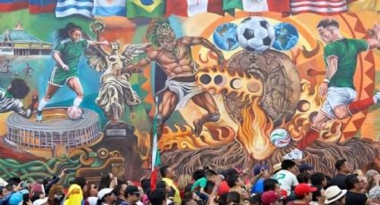 Inauguran mural con motivo del Mundial 2026 en la CDMX que impone un Récord Guinness por ser el más grande del mundo pintado con pincel