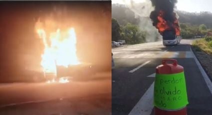 Incendian vehículos en carretera Michoacán-Colima por asesinato de indígenas