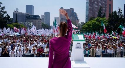 Sheinbaum utilizó su mitin para lanzar un mensaje contra Trump sin hacer mención directa y convocar a movilizaciones