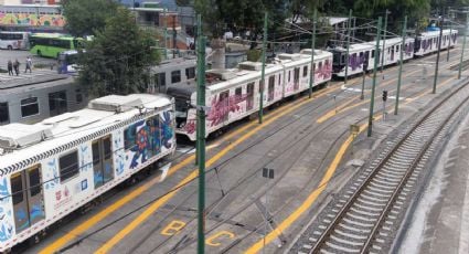Falla el Tren Ligero en ruta al Estadio Azteca a 10 días del Mundial; queda ladeado sobre las vías