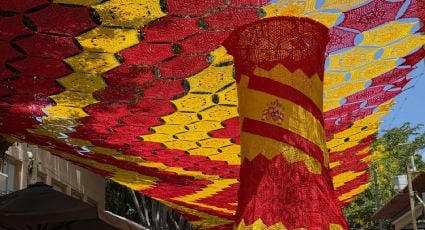 Zapopan da la bienvenida al Mundial 2026 con el cielo tejido, espectacular obra artística realizada por más de 200 artesanas de Etzatlán