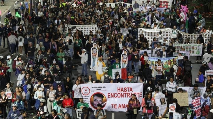 “Queremos que, así como protegen el Mundial, hagan lo mismo con el país”, exigen madres buscadoras en marcha hacia el Estadio Azteca