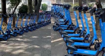 Colocan scooters eléctricos de renta en ruta al Estadio Azteca ante bloqueos y retrasos
