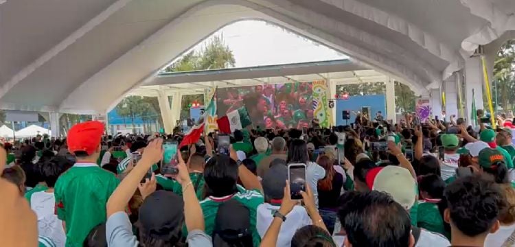 Utopía Meyehualco, en Iztapalapa, se quedó esperando la llegada de Clara Brugada para ver el Mundial