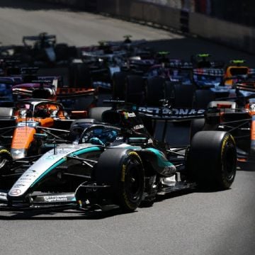 Russell lidera primera práctica del GP de Barcelona; Checo Pérez no rodó