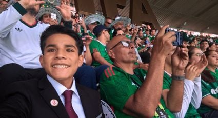 ‘Pol Deportes’ llegó a México: el joven peruano que narró la Libertadores desde un cerro asiste a inauguración del Mundial en el Azteca