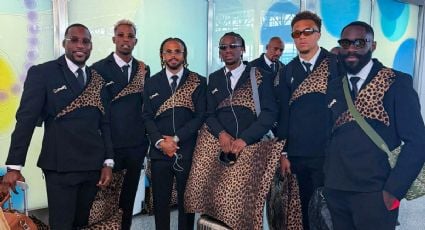 ¡Causa furor! RD del Congo se vuelve viral por su vestimenta de leopardo en su llegada a EU para el Mundial