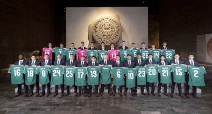 La Selección Mexicana se toma la foto oficial de cara al Mundial 2026 en la Piedra del Sol del Museo de Antropología