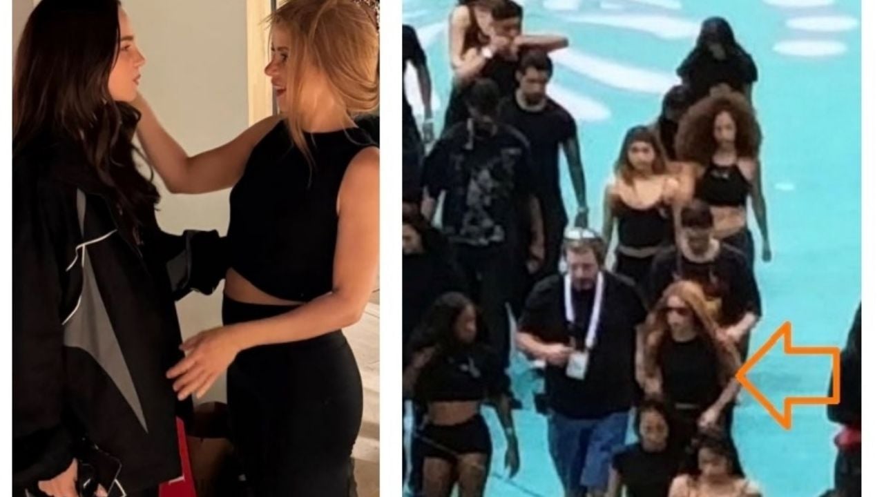 1,2,3, probando... Captan a Shakira y Belinda ensayando en el Estadio Azteca para la inauguración del Mundial