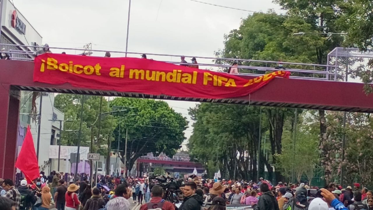 CNTE colapsa Calzada de Tlalpan por cierre vial en marcha ha