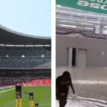 ¿Y el drenaje? Estadio Azteca sufre inundación a dos días de que se inaugure el Mundial 2026