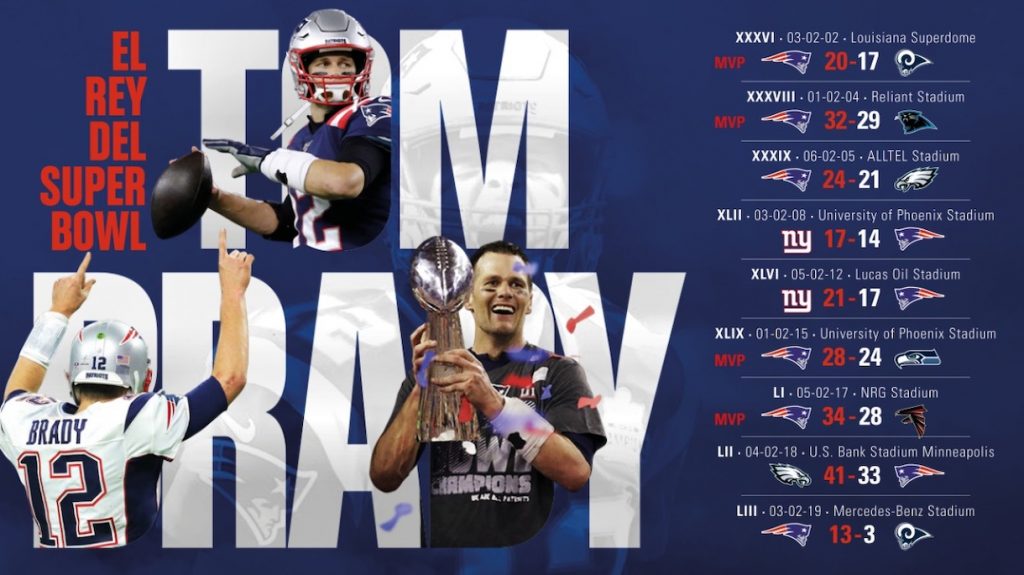 Tom Brady, el hombre récord del Super Bowl